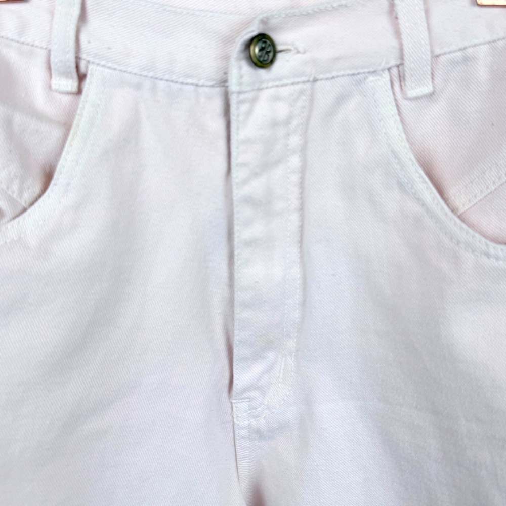 Bill Blass 12 Blush Pink High Rise Cuffed Mom Vintage 90s Designer Denim Shorts - Picture 9 of 13